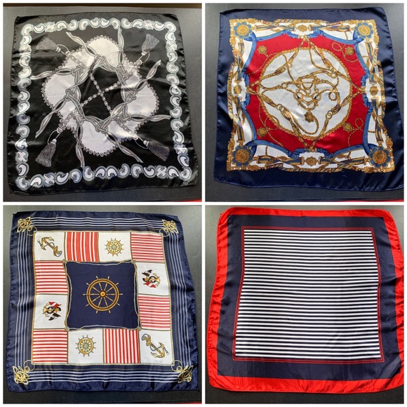 Soft Satin Scarves (Set of 4) - Picture 4 of 16